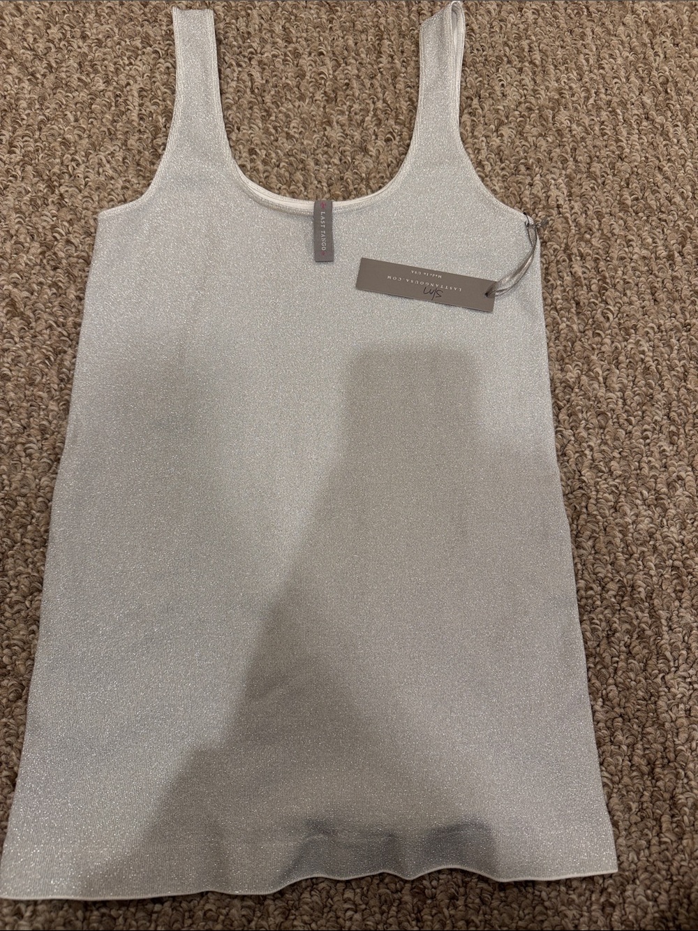 Last Tango Silver Shimmer Tank Top